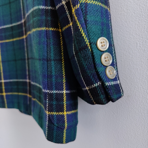 Vintage Men's Green Plaid Sport Coat (M / 38) - Picture 2 of 7